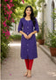Sambalpuri Women's Kurti - Twilight Elegance Kurti with Blue