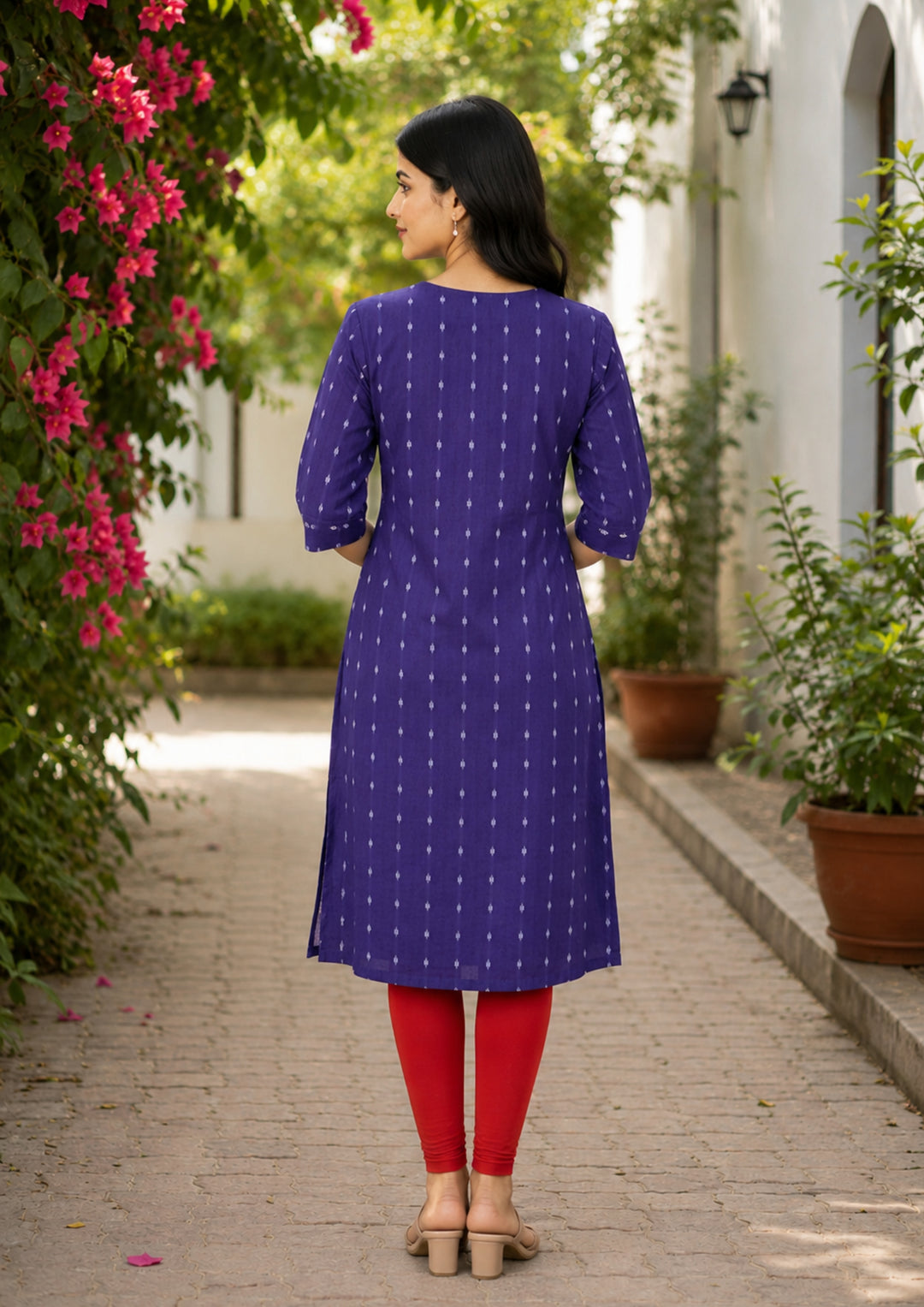 Sambalpuri Women's Kurti - Twilight Elegance Kurti with Blue