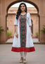Sambalpuri Utkal Laxmi Heritage Gown – Green Red Flower with Milk White Edition