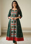 Sambalpuri Utkal Laxmi Heritage Gown – Green Red Pasapalli with Emerald Green Edition