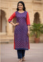 Sambalpuri Hand Woven Women's Straight Kurti -  Zig-Zag Design