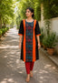 Sambalpuri Women's Kurti - Royal Elephant Motif Cotton Kurti