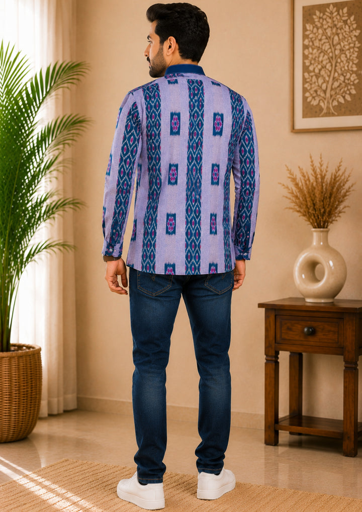 Men's Short Kurta – Utkal Ikat Classic Short Kurta