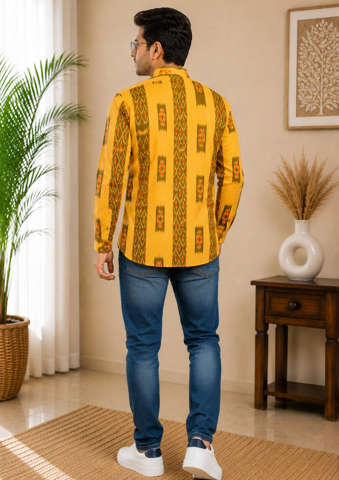 Men's Short Kurta –Royal Mustard Short Kurta
