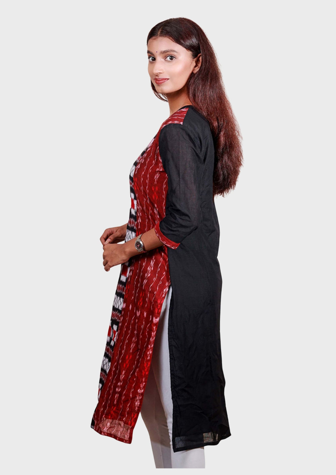 Sambalpuri Women's Kurti -  Triple Sapta Design in Multicolour