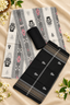 Women's Sambalpuri White & Black Unstitched Suit Material with Dupatta