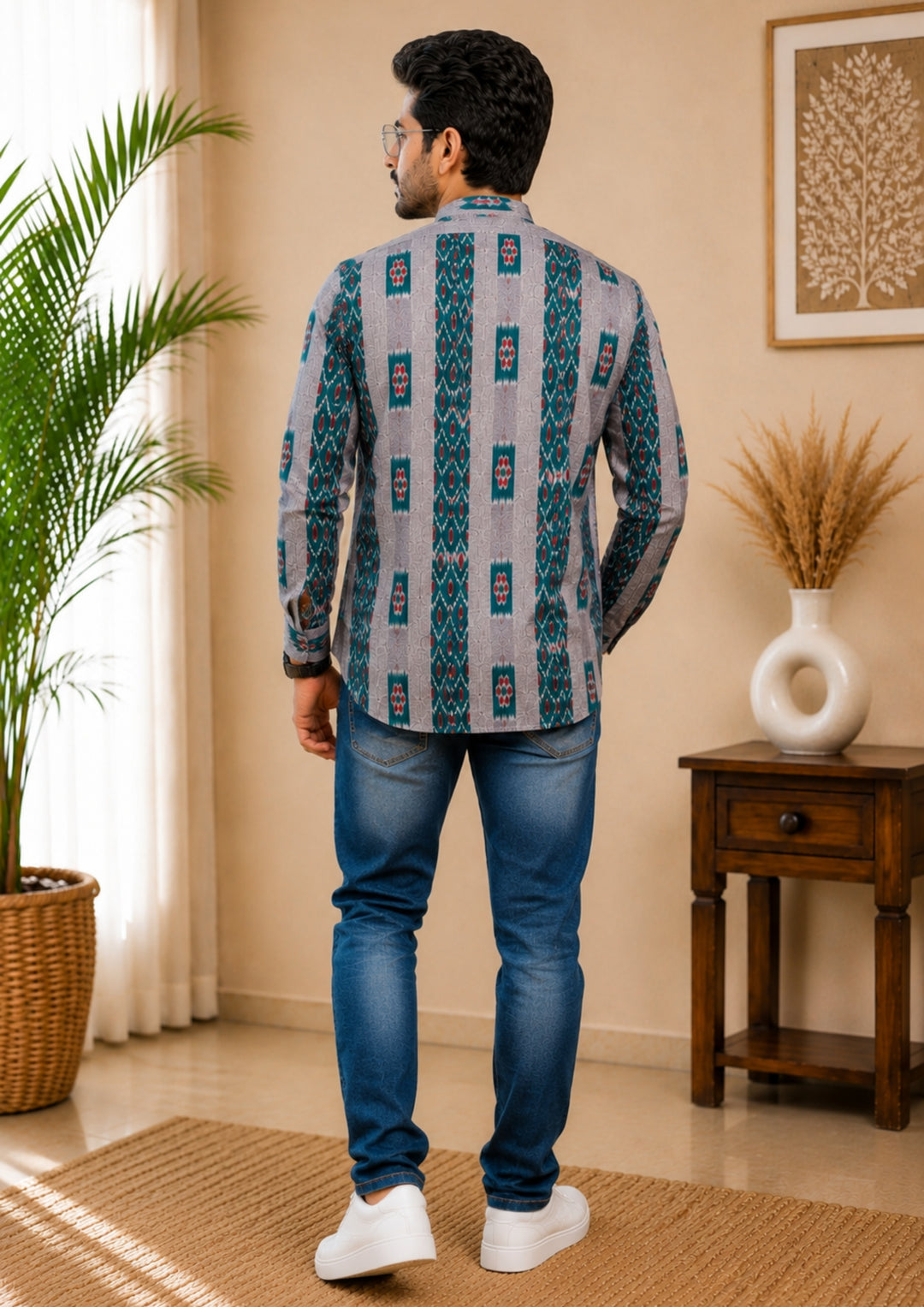 Men's Short Kurta – Slate Heritage Short Kurta