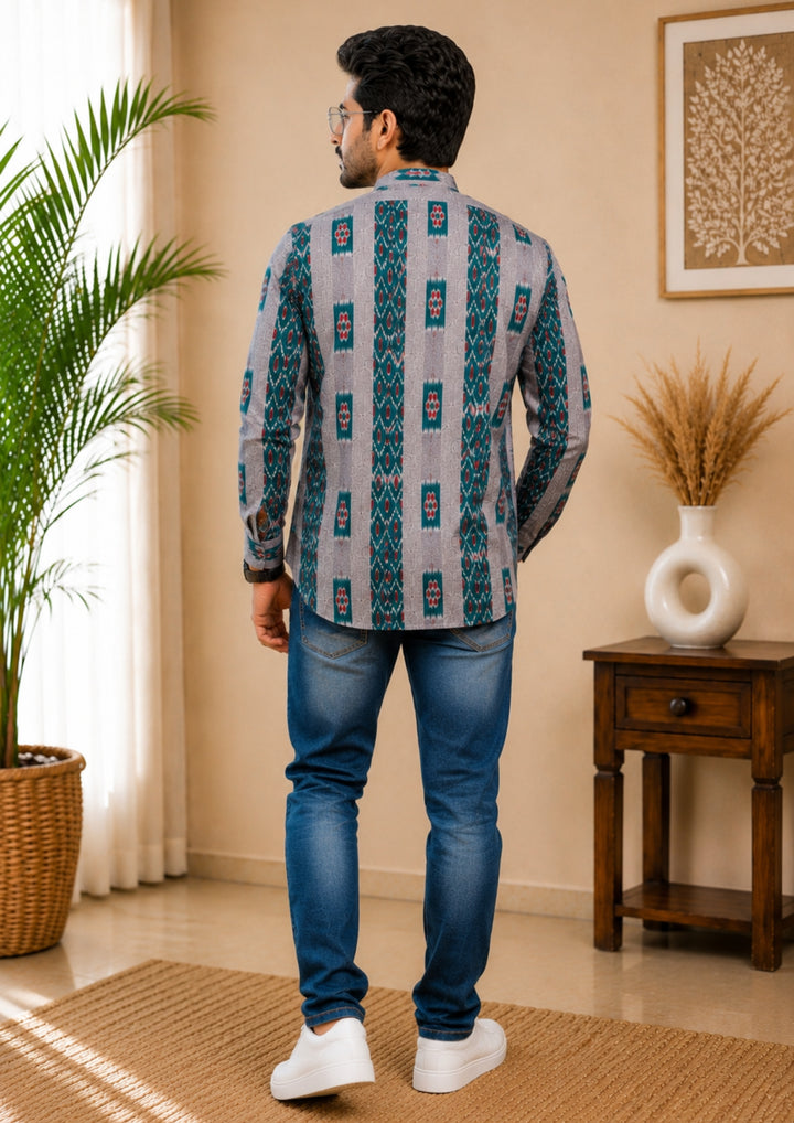 Men's Short Kurta – Slate Heritage Short Kurta