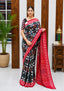 Designer Sambalpuri Handloom Cotton Saree in Monochrome Checks