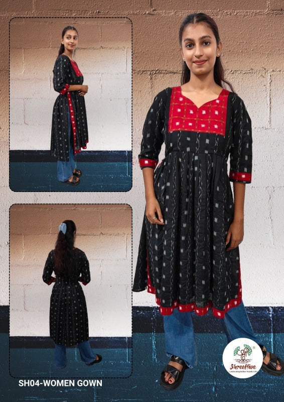 Tamyra – Black and Red Naira-Cut Frock with Contemporary Charm
