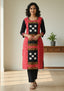 Sambalpuri Women's Kurti - Hand-woven Red Bichitrapuri Design