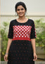 Sambalpuri Women's Kurti - with Full Sapta Black Butti