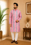 Sambalpuri Men's Long Kurta - Rose Quartz Kurta
