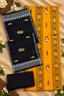 Women's Sambalpuri Cotton Unstitched Suit Material – Mustard Top, Black Bottom & Dupatta