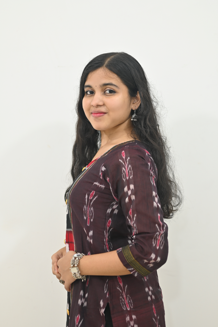 Straight Kurti - Pasapalli Motif with Maroon Base