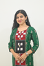 Straight Kurti - Pasapalli Motif with Green Base