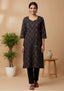 Sambalpuri Women's Kurti -   Black Paper Heritage Design Ikkat Kurti