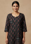 Sambalpuri Women's Kurti -   Black Paper Heritage Design Ikkat Kurti