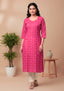 Sambalpuri Women's Kurti - Sindoori Red Heritage Design Ikkat Kurti