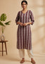 Sambalpuri Women's Kurti -  Gray & Black Noir Heritage Design Ikkat Kurti