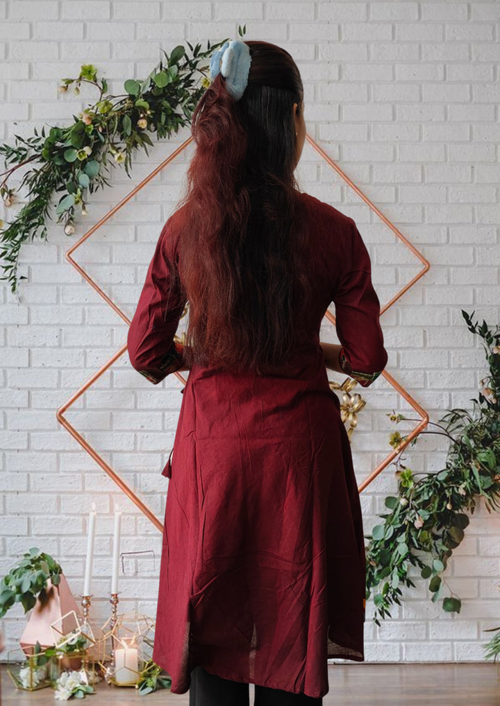 Queens Design Authentic Sambalpuri Kurta Coffee