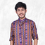 Sambalpuri Handloom Cotton Full-sleeve Short Kurta for Men in Violet